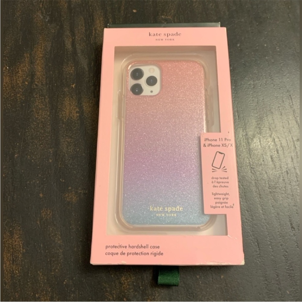 kate spade Pink and Purple Glitter iPhone 11 Pro Case